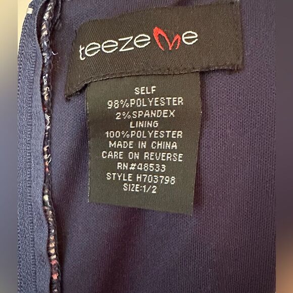 Teeze Me Floral Sleeveless Dress with Ruffles, Juniors’ Size 1/2 - Picture 6 of 7